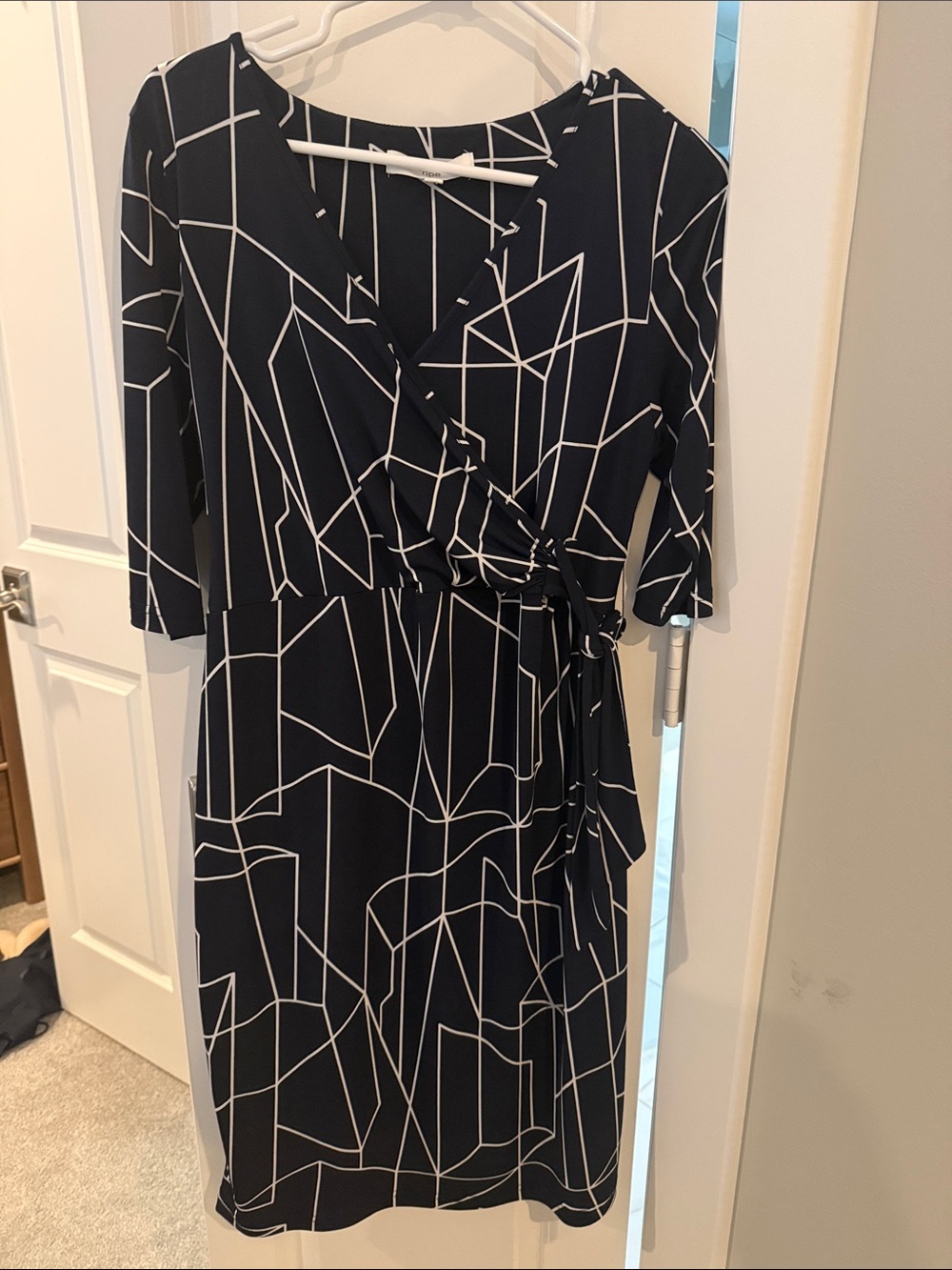 Ripe Maternity Geometric Navy Dress